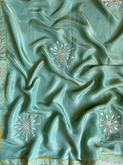 Pearl Benarsi Tissue silk suit