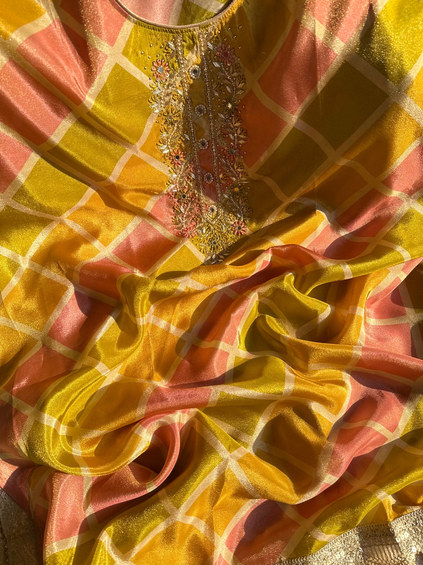Handpainted Benarsi handwork suit