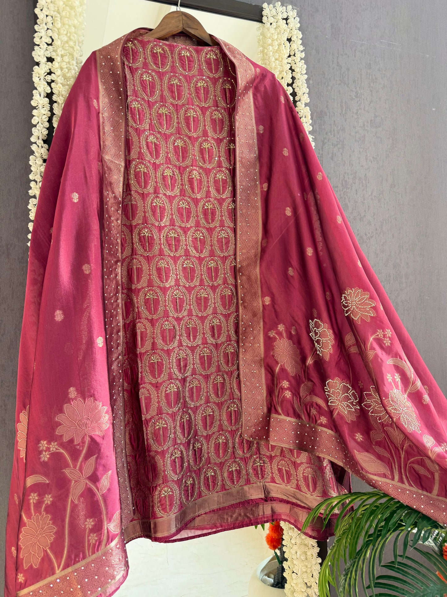 Brocade Benarsi silk suit