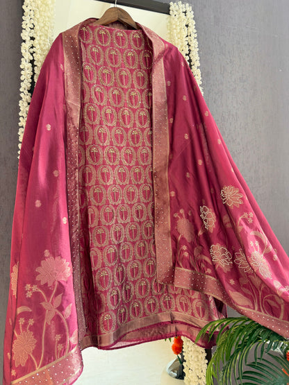 Brocade Benarsi silk suit