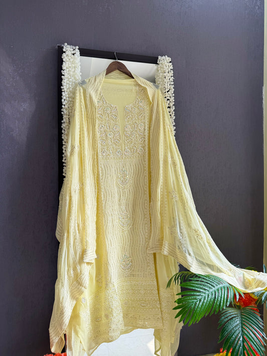 Lucknowi chikankari handwork suit