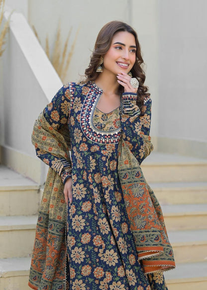 Pure cotton gota double Anarkali