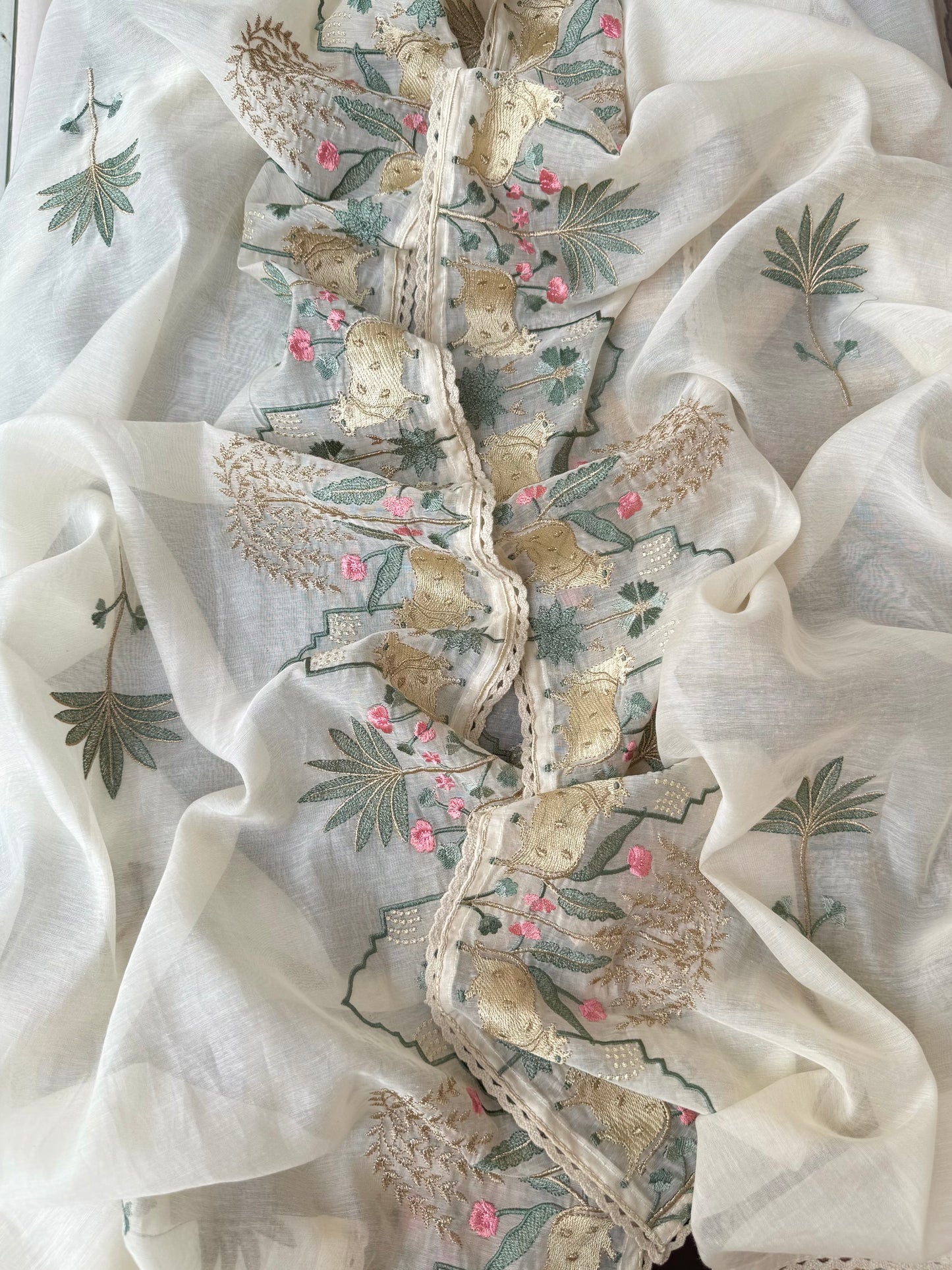 Luxurious Mul chanderi pichwai suit