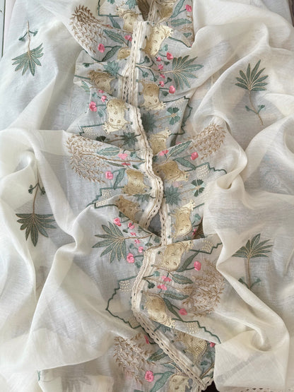Luxurious Mul chanderi pichwai suit