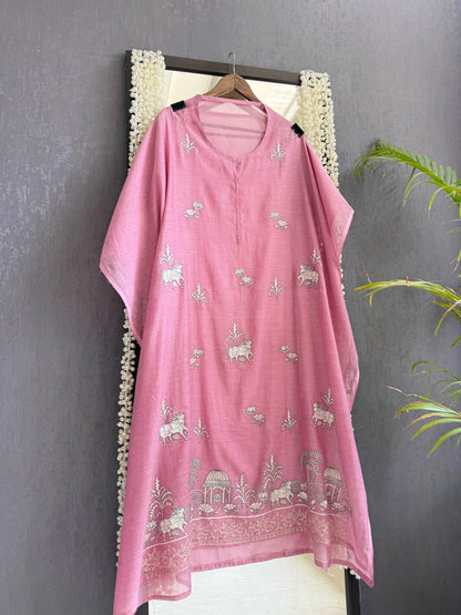 Luxurious Mul chanderi pichwai suit