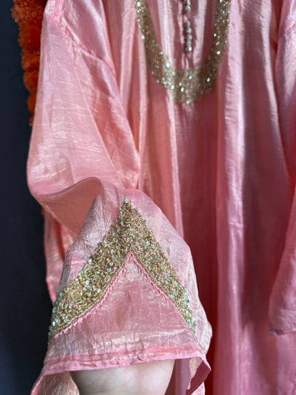 Handwork Crush Tissue silk suit