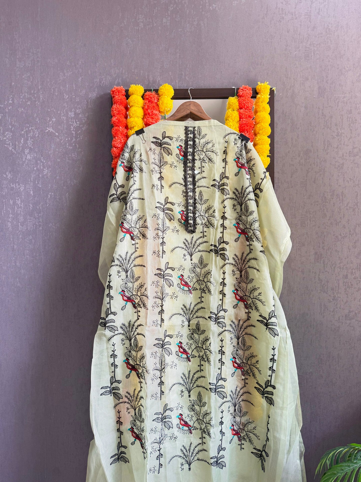 Kota doria birds embroidered suits