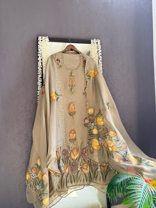 Pure handpainted handwork suit