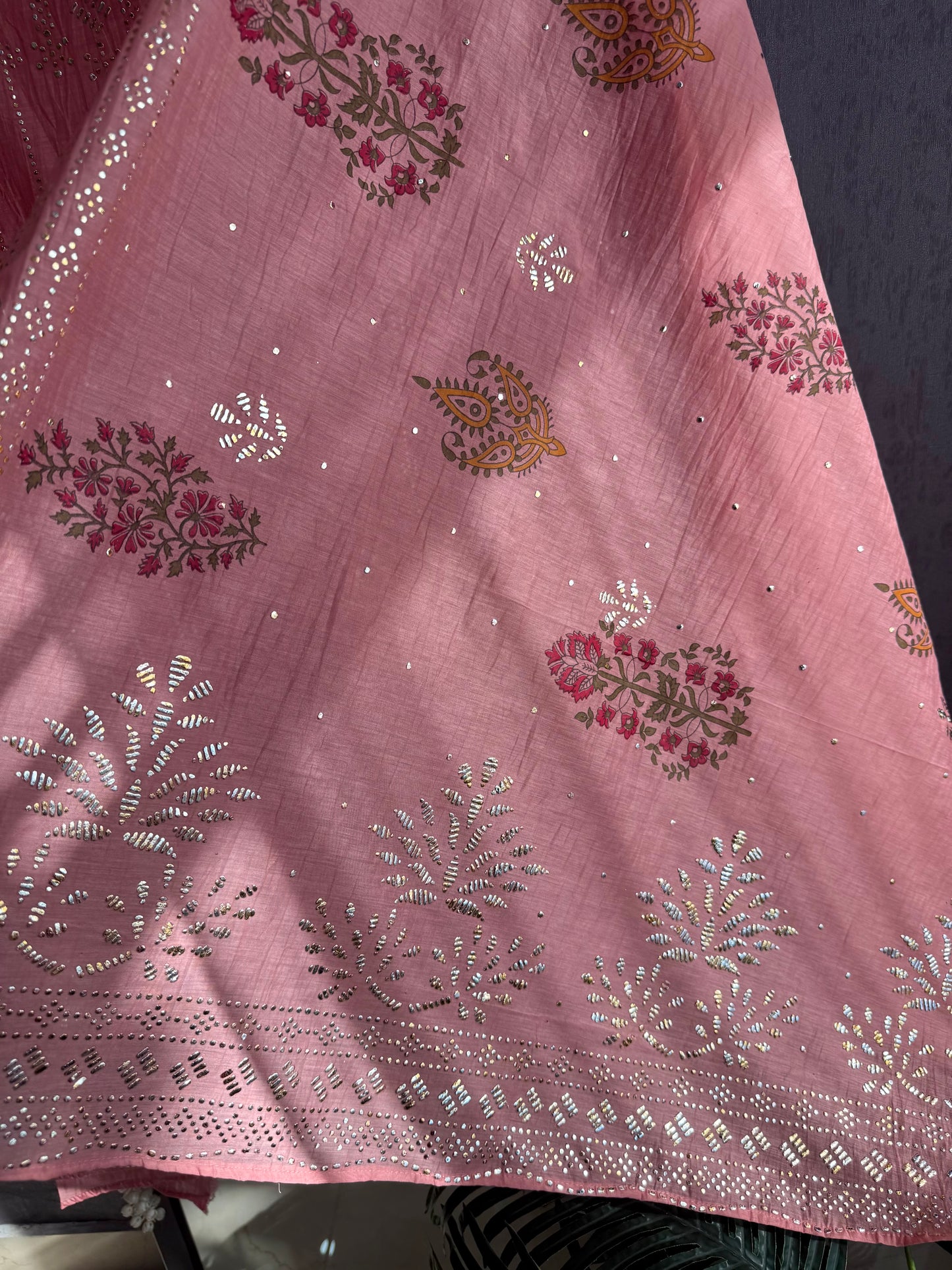 Chanderi mukaish suit