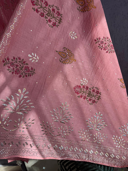 Chanderi mukaish suit