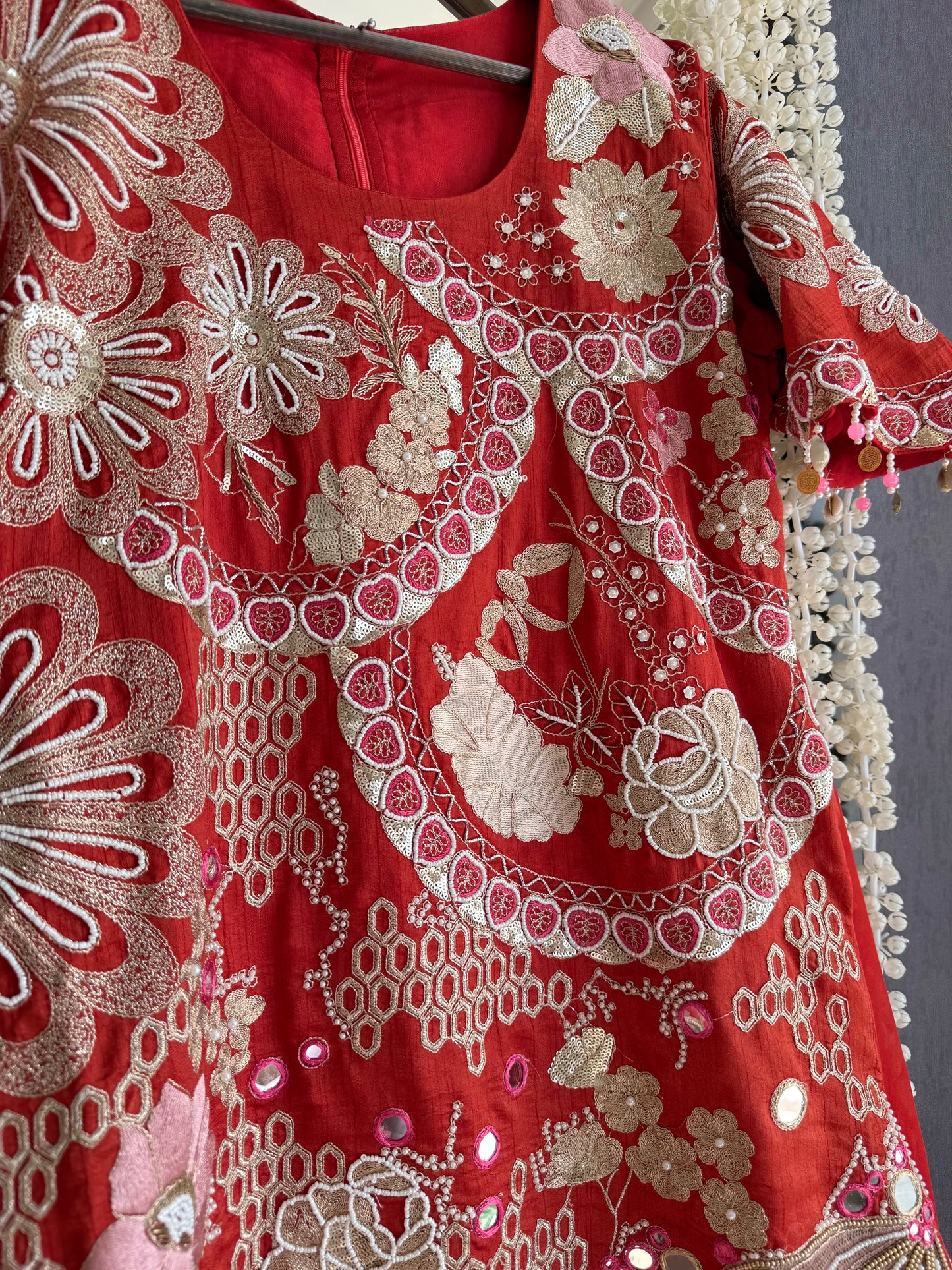 Luxurious raw silk Handwork set