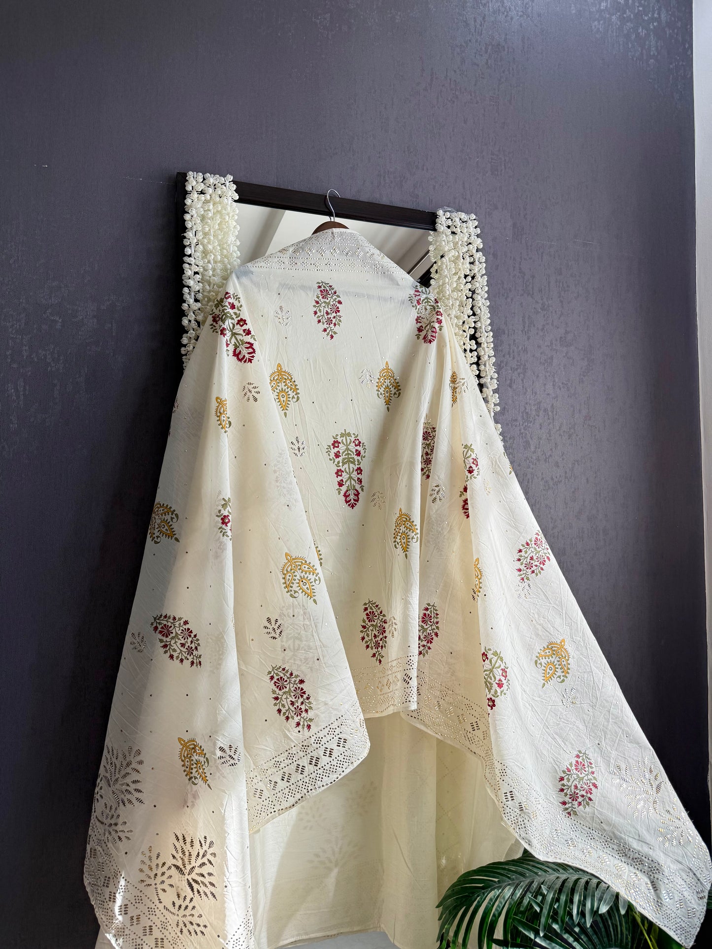 Chanderi mukaish suit