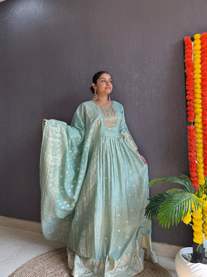 Benarsi Handwork Anarkali suit