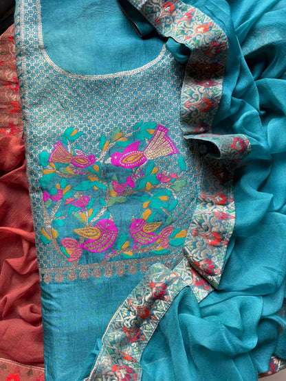 Meenakari Benarsi birds suit