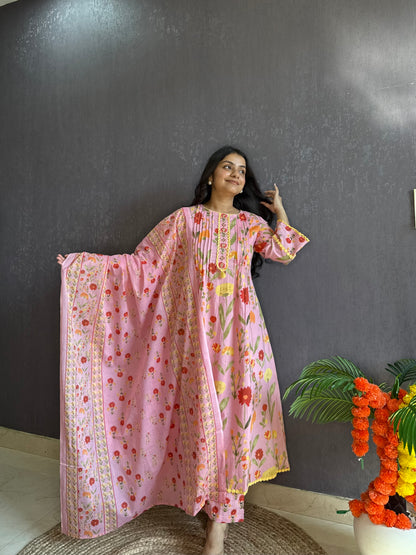Florals Pure cotton kurta set