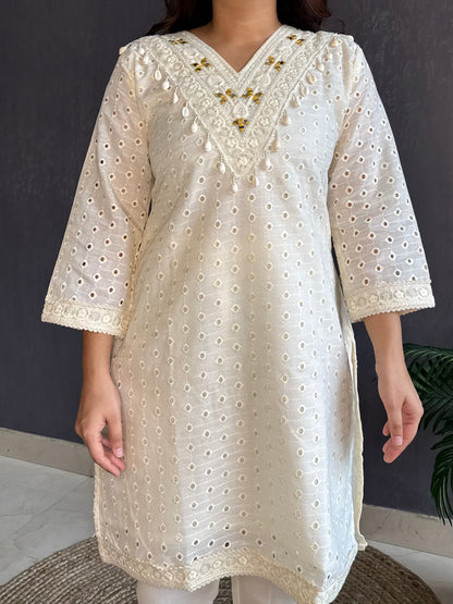 Schiffili mirror cotton Coord set