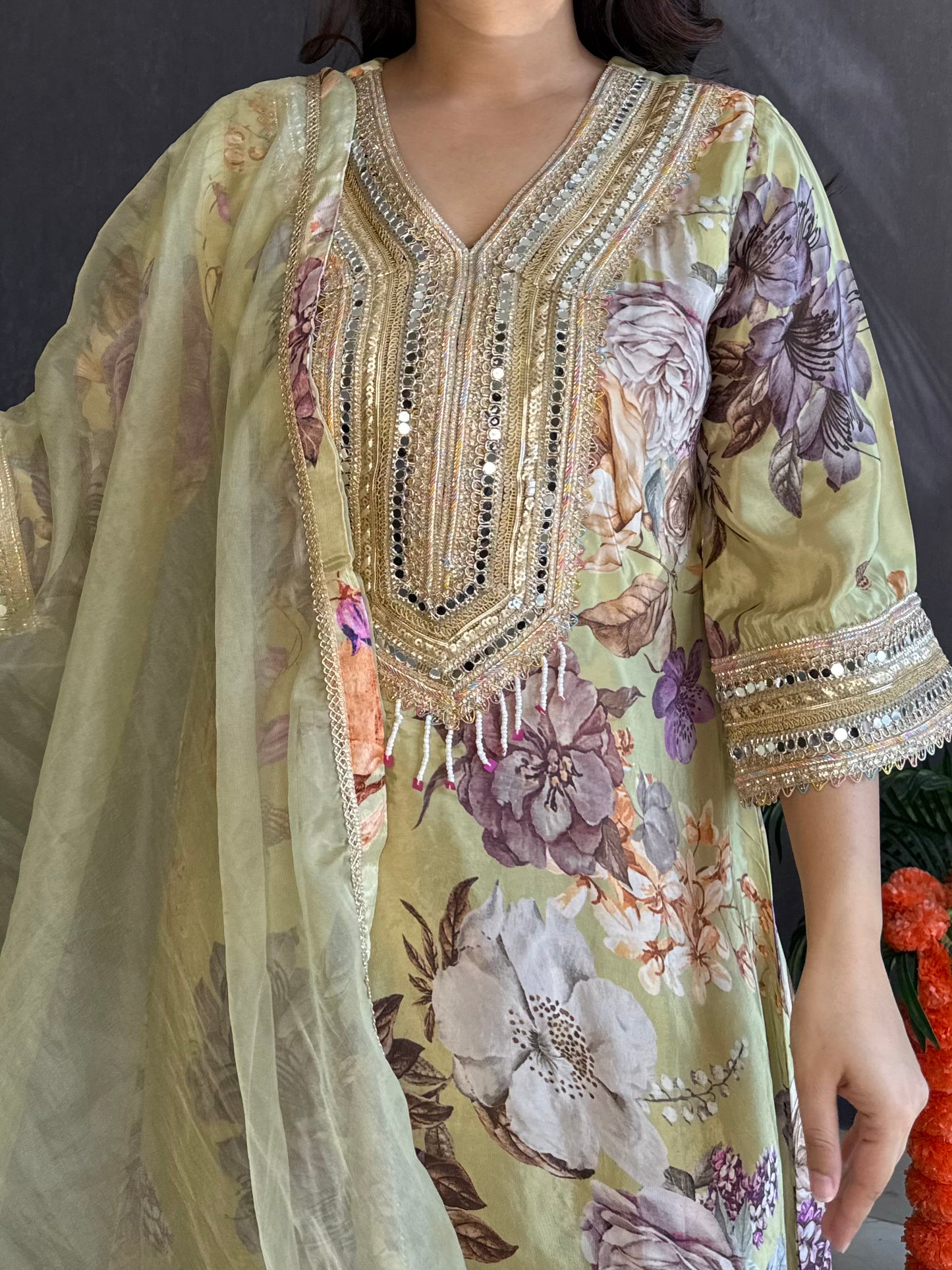 Mirrorwork Pakistani Suit
