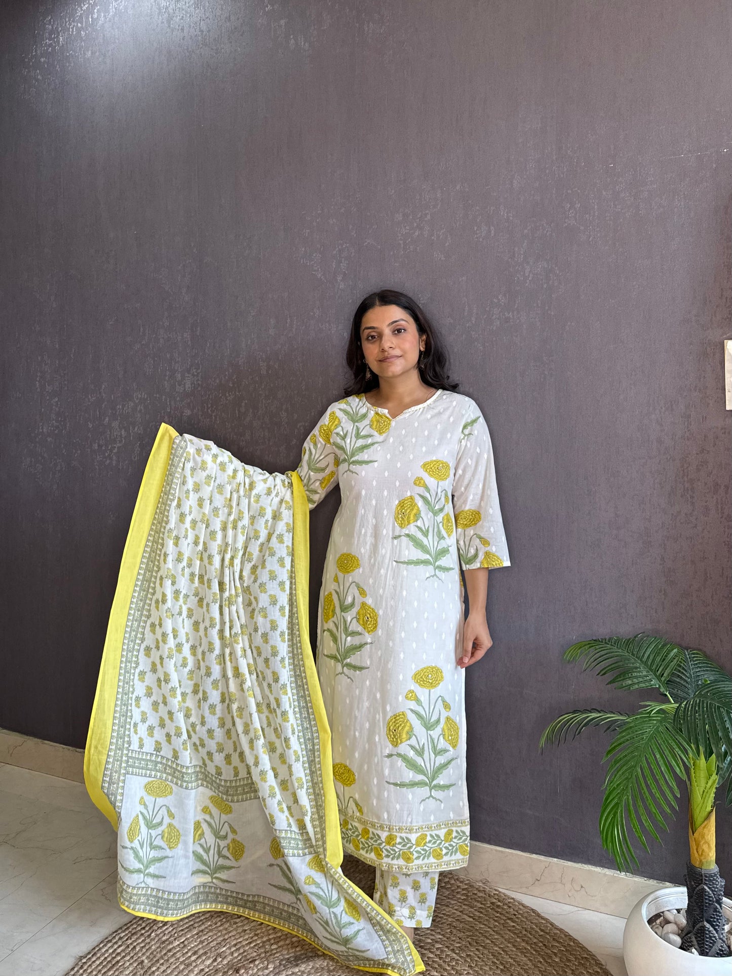 Pure cotton blockprinted kurta set