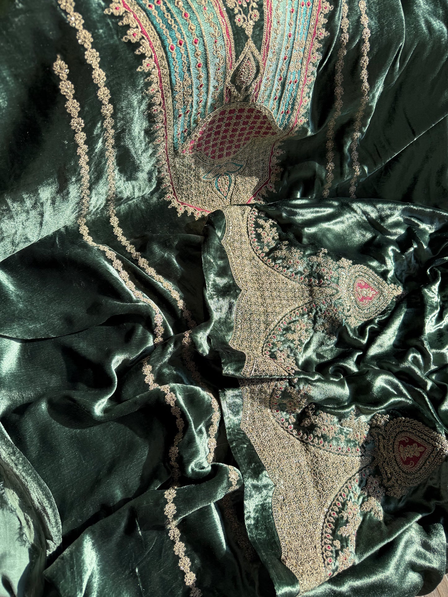 Velvet Marori Aari work suit