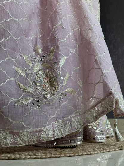 Luxurious mul cotton gotapatti sharara set
