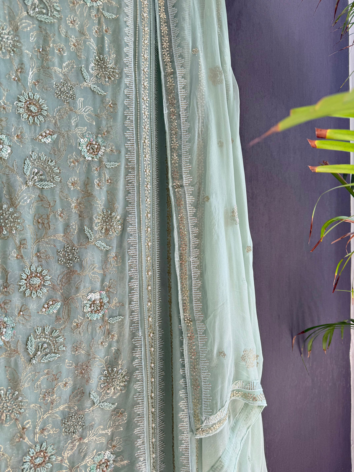 Pitta work crystal handwork suit