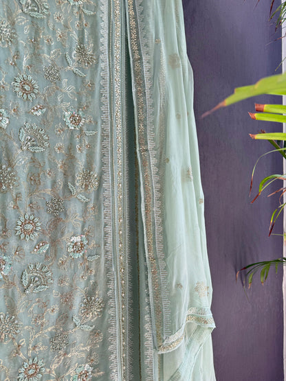 Pitta work crystal handwork suit