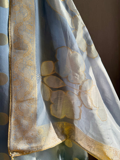 Luxurious Aari work Benarsi suit