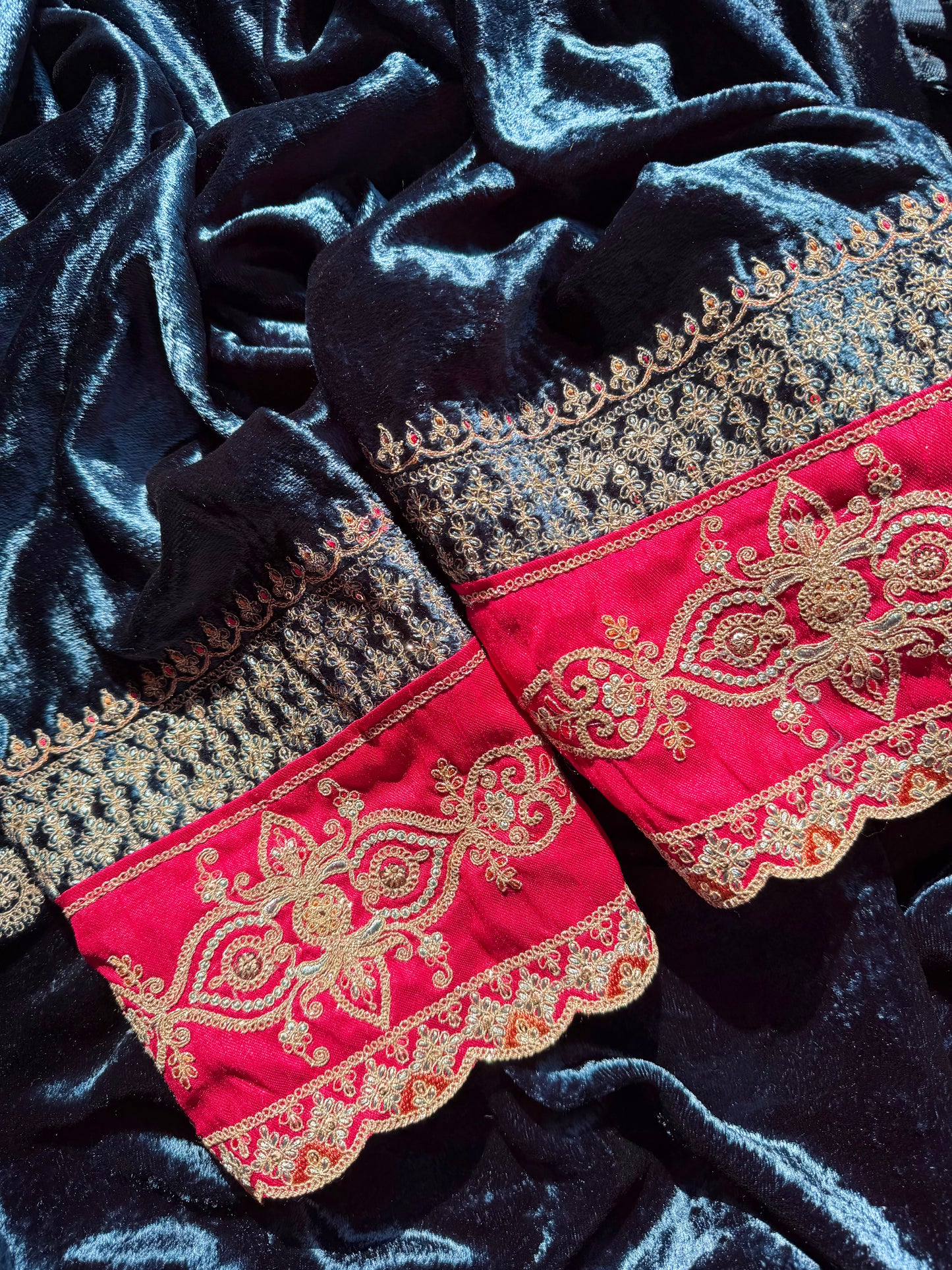 Velvet Marori Aari work suit