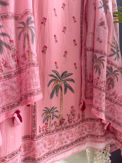 Mulmul cotton tropical suit