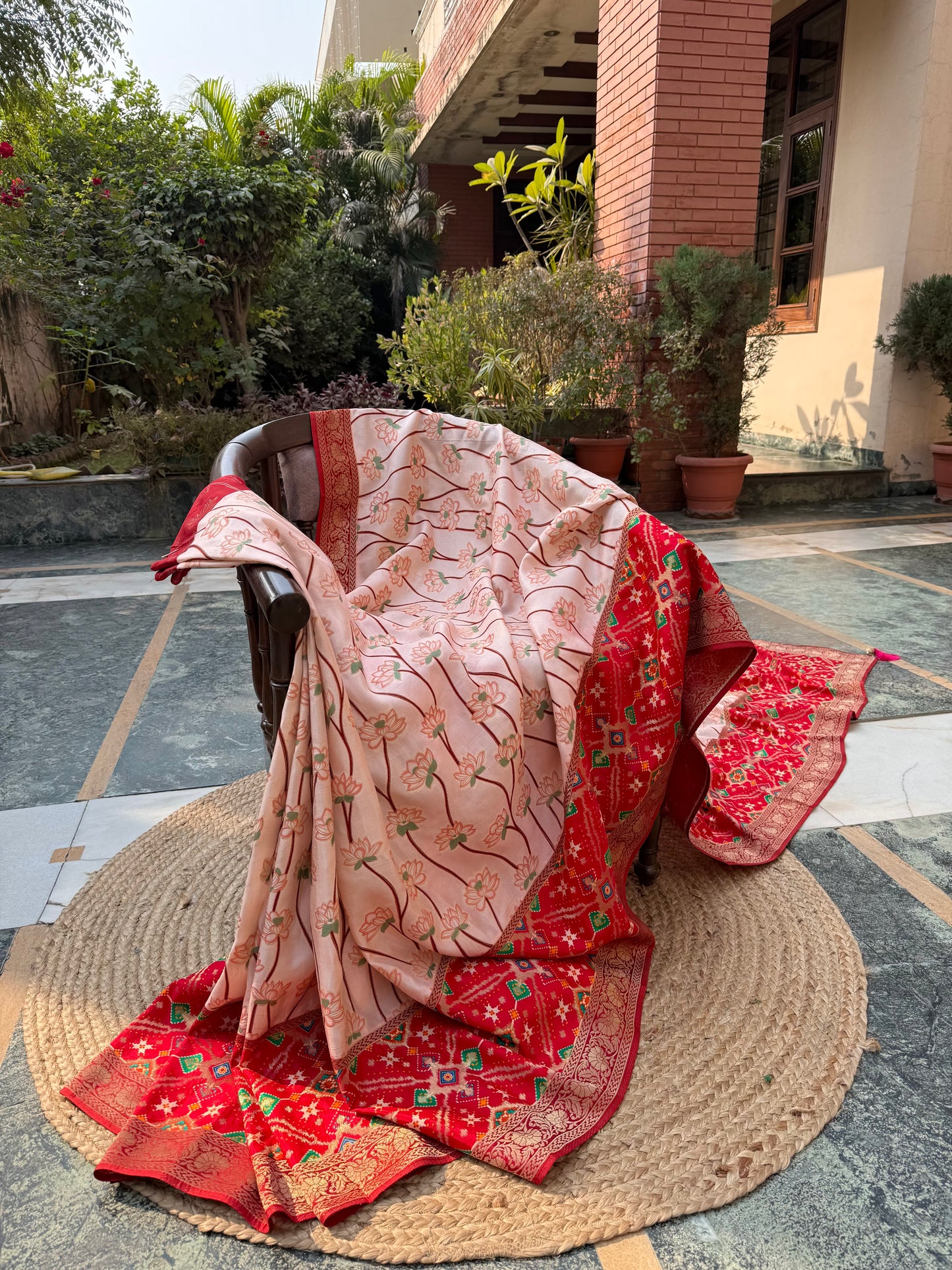 Patola Benarsi lotus saree
