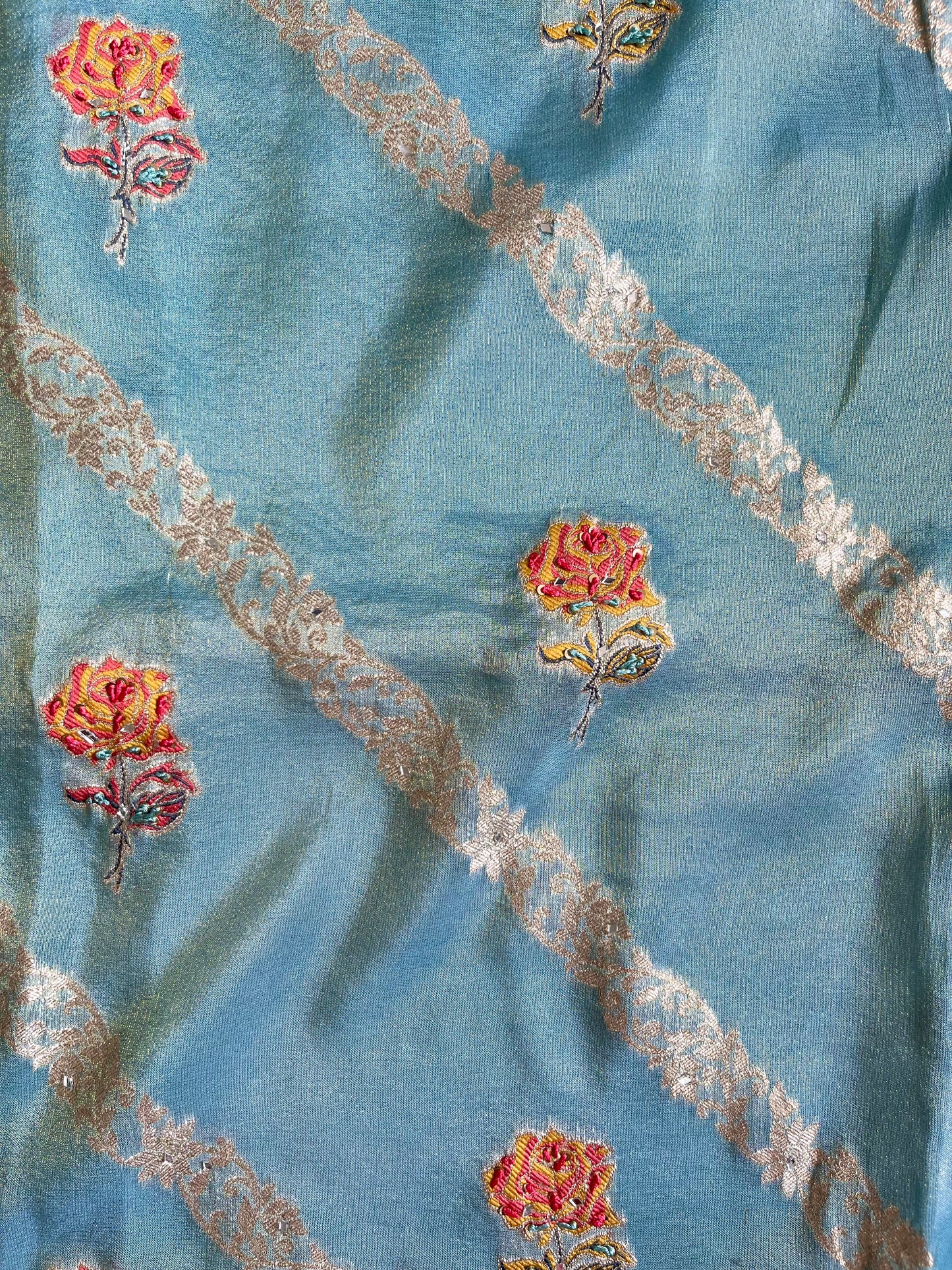 Meenakari Benarsi Tissue silk suit