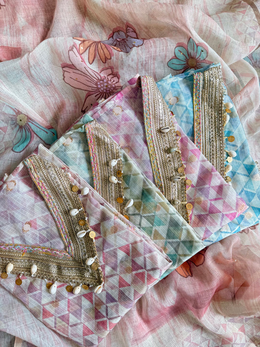 Kota doria lacework suit