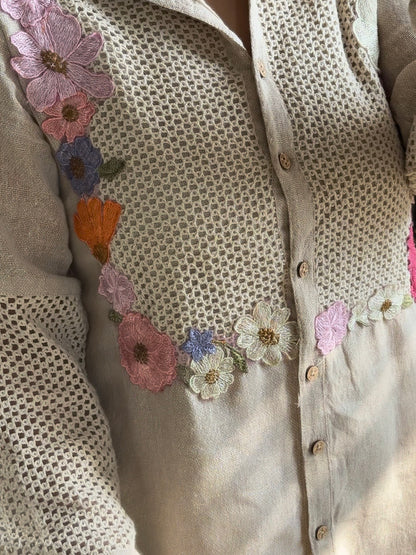 Linen floral Coord set