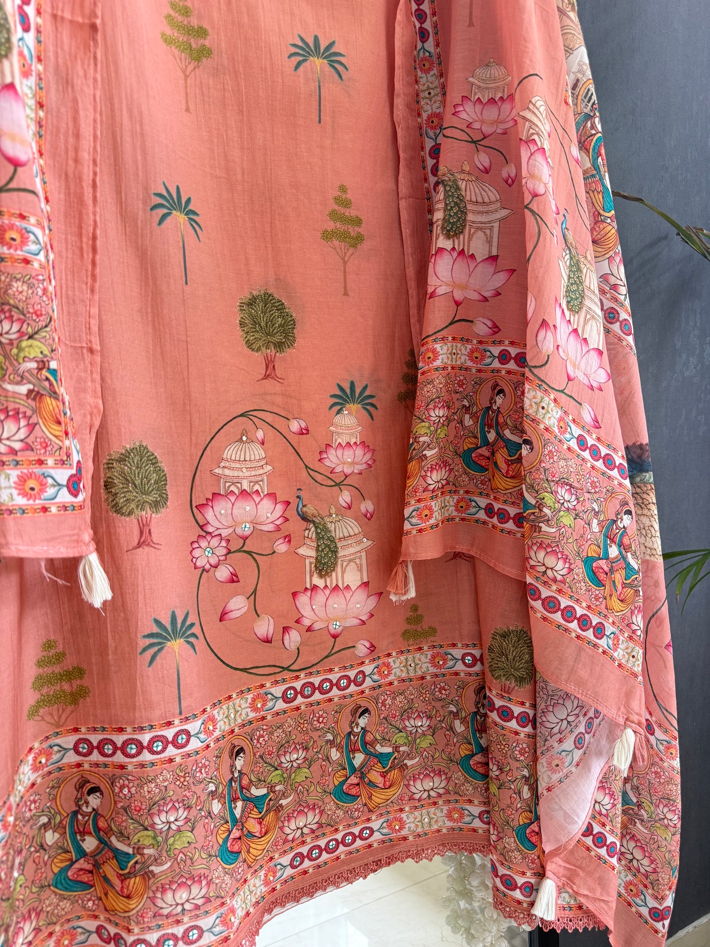 Mulmul cotton divine handwork suit