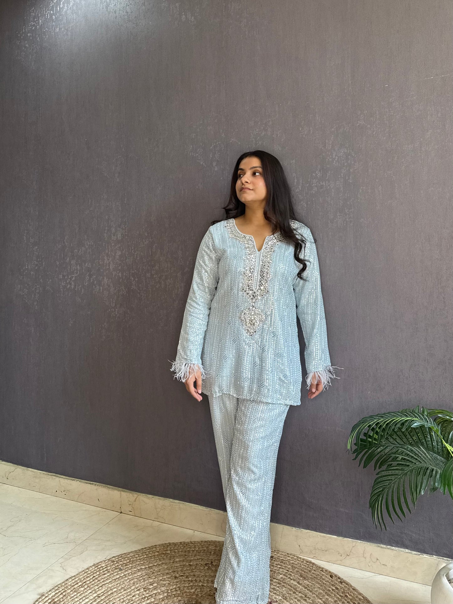 Lucknowi handwork Coord set