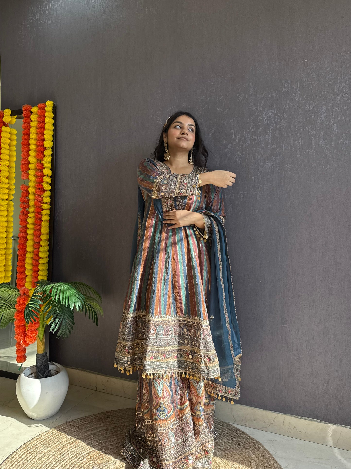 Pakistani gotapatti kalidaar Anarkali set