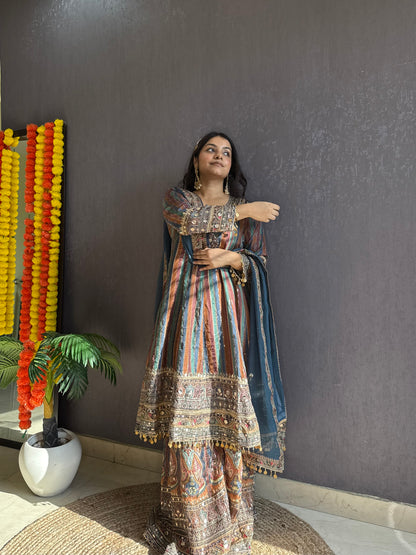 Pakistani gotapatti kalidaar Anarkali set