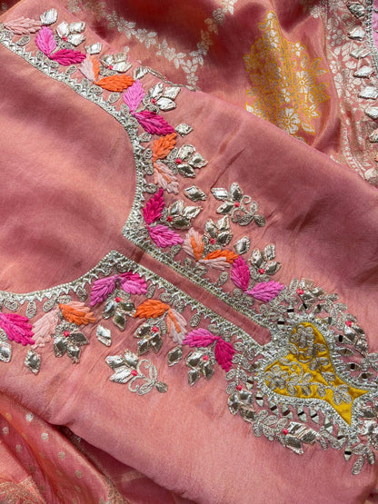 Luxurious Gotapatti Tissue silk suit