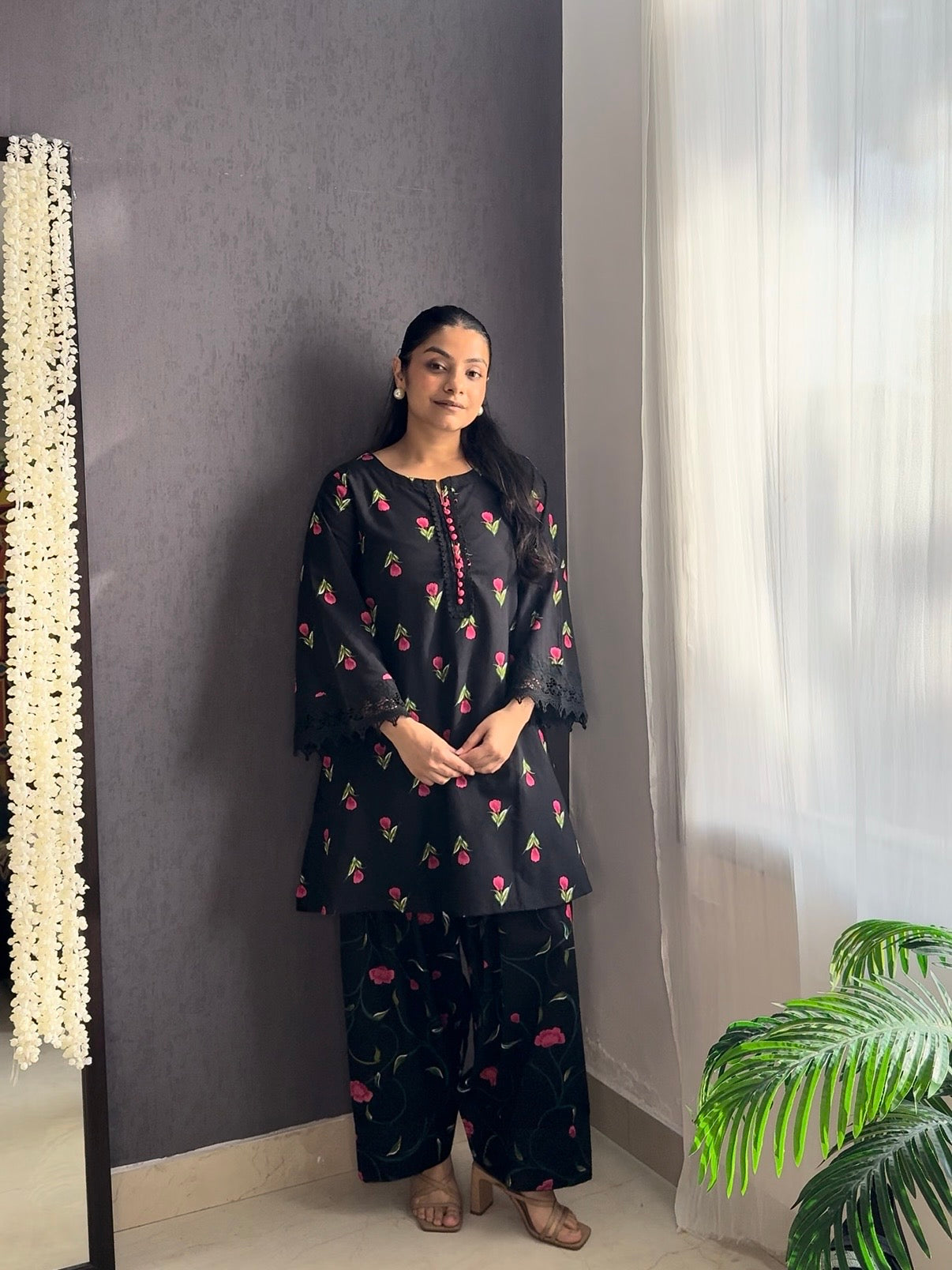 Cotton farshi coord set