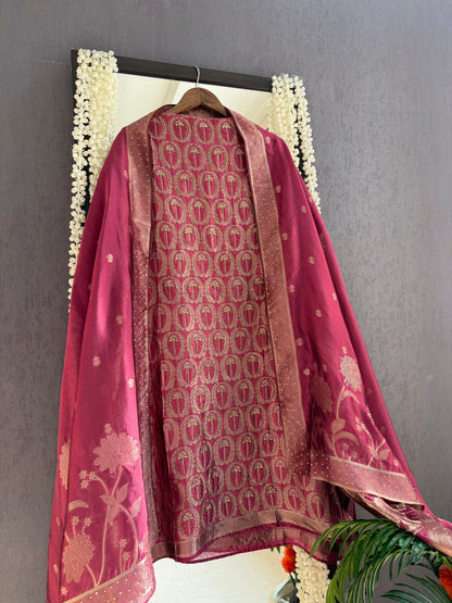 Brocade Benarsi silk suit
