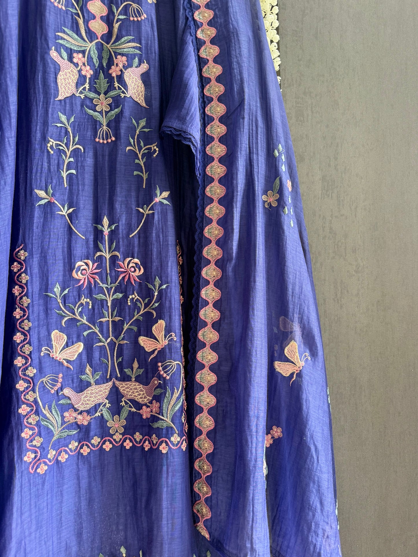 Luxurious Mul chanderi butterfly suit