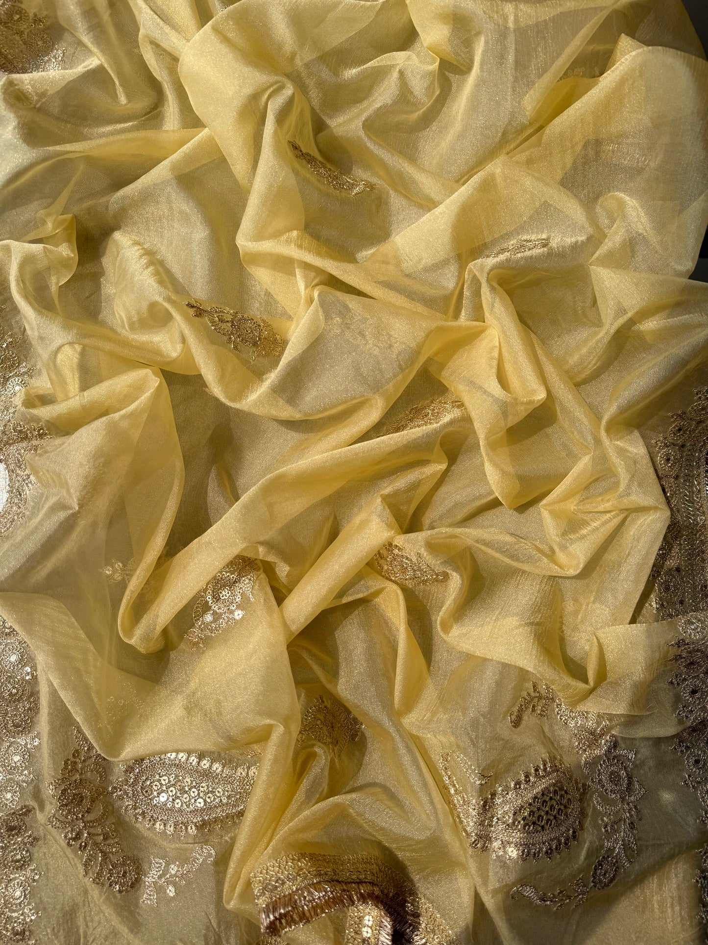 Luxurious Tissue silk aari work suit