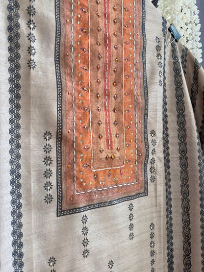 Pure Tussar silk suit