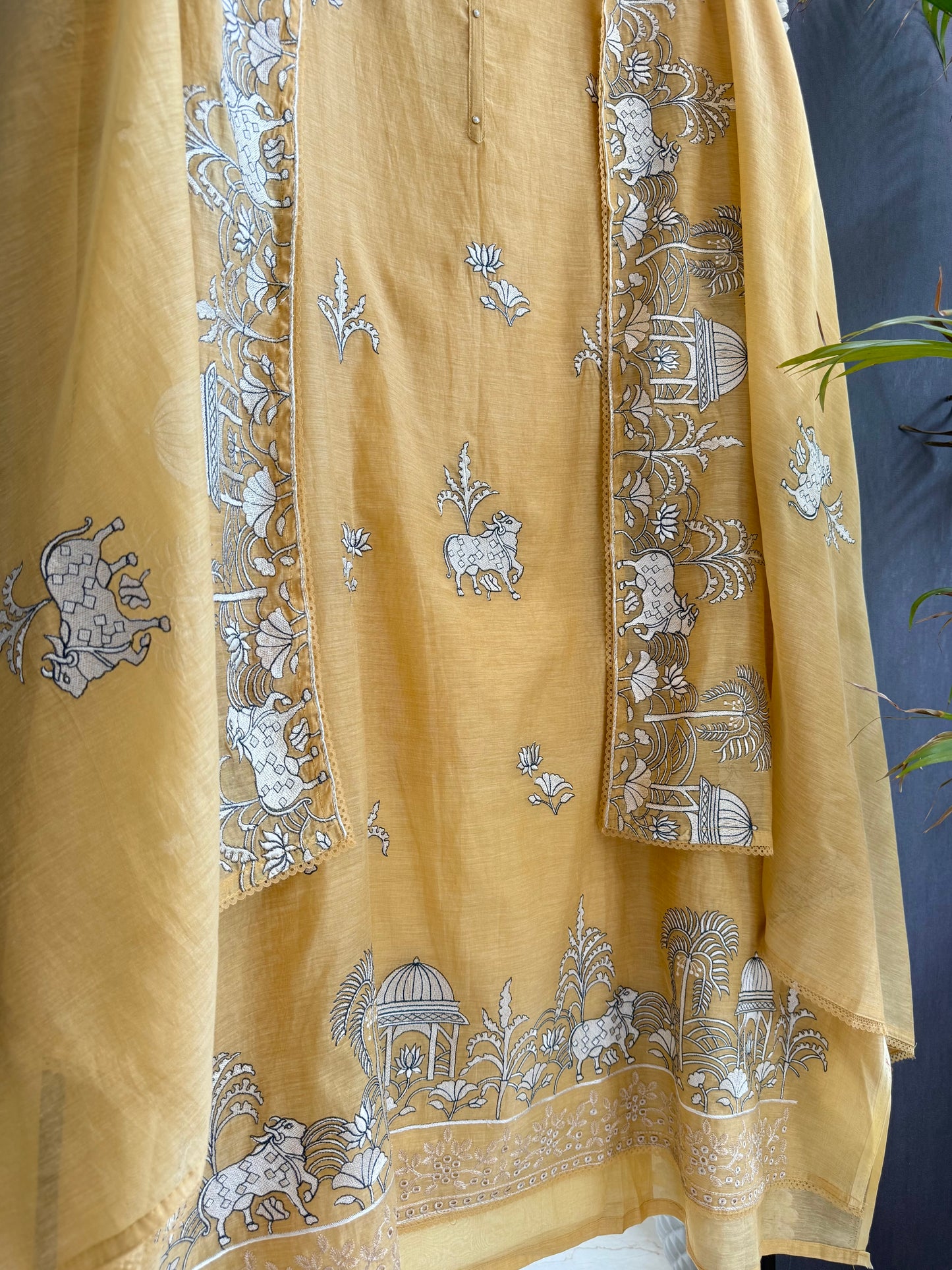 Luxurious Mul chanderi pichwai suit