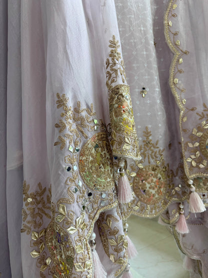 Luxurious Gotapatti Dori work Tissue silk suit