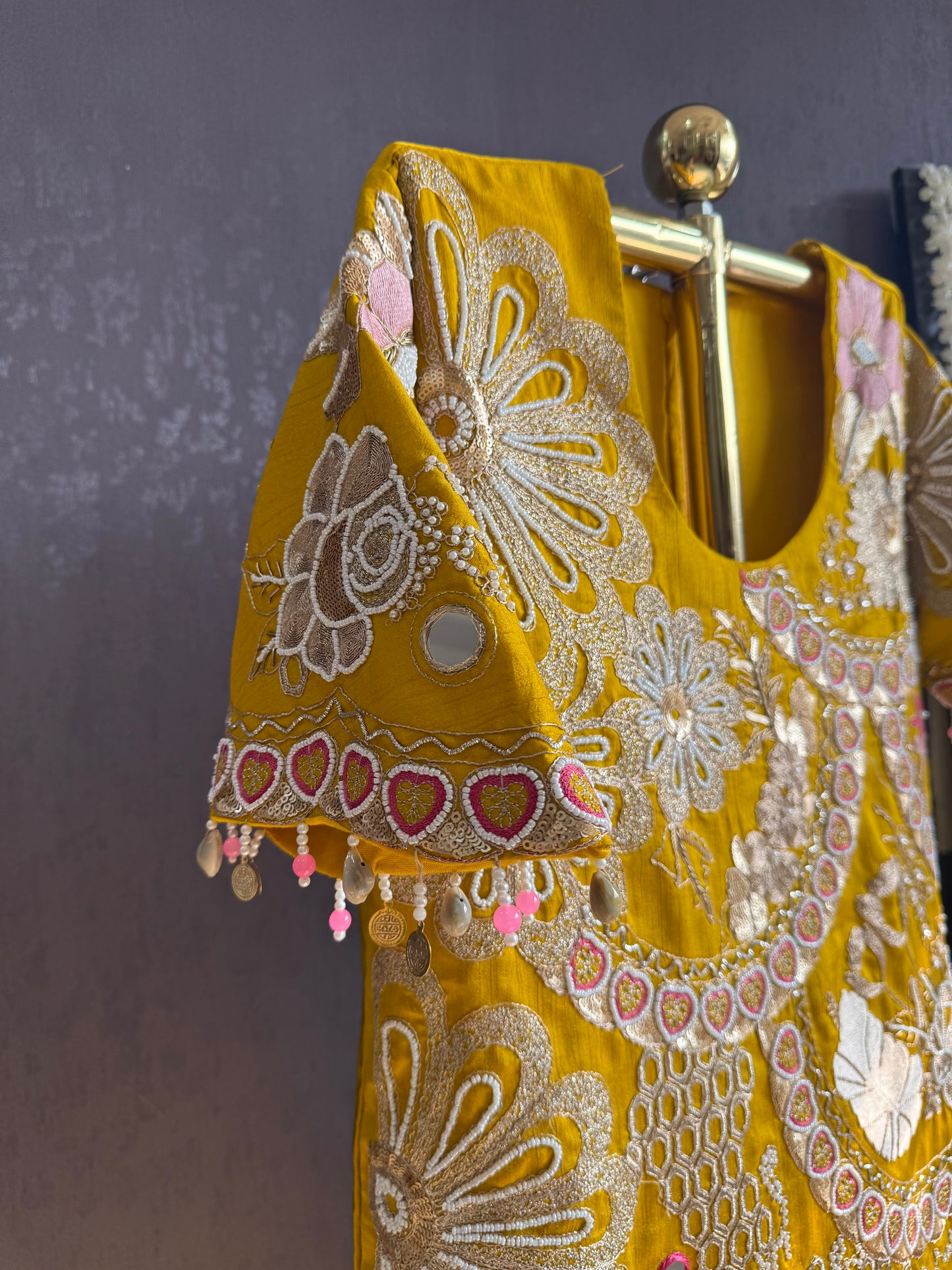 Luxurious raw silk Handwork set