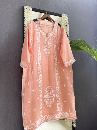 Luxurious Mul chanderi appliqué work suit
