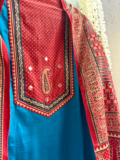 Cotton ajrakh suits