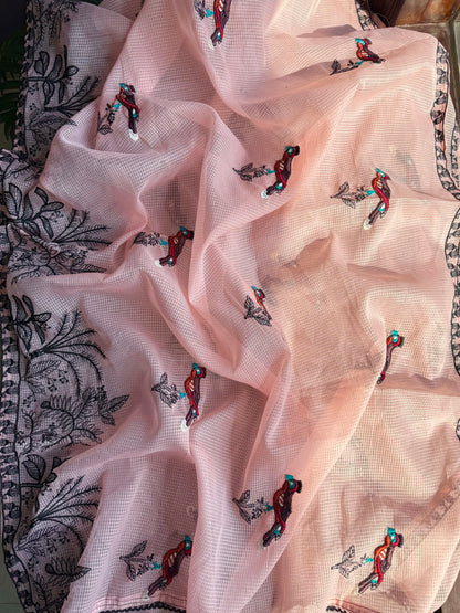 Kota doria birds embroidered suits