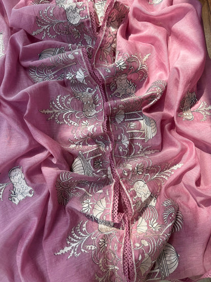 Luxurious Mul chanderi pichwai suit